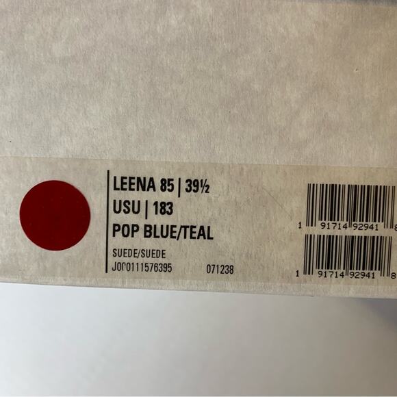 Jimmy Choo Leena 85 pop blue and teal suede pointy pumps women’s size 39.5 - Picture 8 of 11